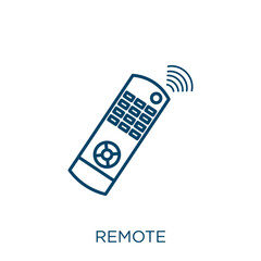 Poster - remote icon. Thin linear remote outline icon isolated on white background. Line vector remote sign, symbol for web and mobile.
