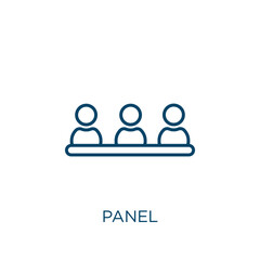 Poster - panel icon. Thin linear panel outline icon isolated on white background. Line vector panel sign, symbol for web and mobile.