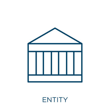 entity icon. Thin linear entity outline icon isolated on white background. Line vector entity sign, symbol for web and mobile.