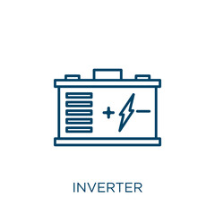 Poster - inverter icon. thin linear inverter outline icon isolated on white background. line vector inverter 