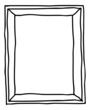 Doodle frame. Blank picture template in hand drawn style
