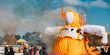 © Great Brut Here - Burning Effigies Straw Maslenitsa In Fire On Traditional National Holiday Dedicated To Approach Of Spring - Slavic Celebration Shrovetide. Belarus. Panorama. Panoramic View