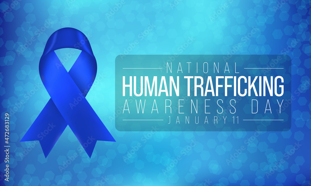 Image vectorielle Stock National human trafficking awareness day is ...