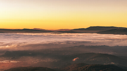 Poster - sunset in the mountains