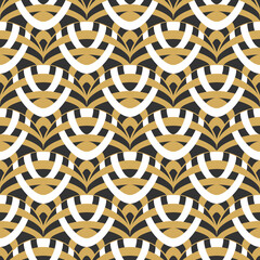 Poster - Abstract seamless gold pattern in Asian style.