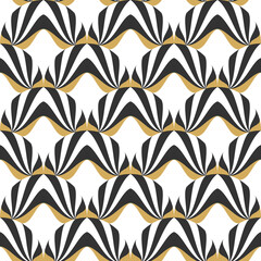 Poster - Abstract seamless black pattern in Asian style.