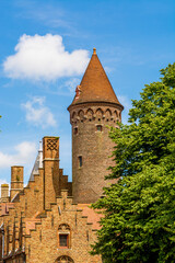 Poster - Medieval architecture, Bruges, West Flanders, Belgium.