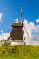 Poster - windmill on the Kruisvest, Bruges, West Flanders, Belgium.