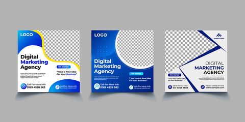 Wall Mural - Digital Marketing Agency Promotion Instagram Social Media Banner Templates