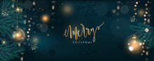 Happy Holidays, Season's Greetings And New Year Vector Template With Christmas Element Decoration