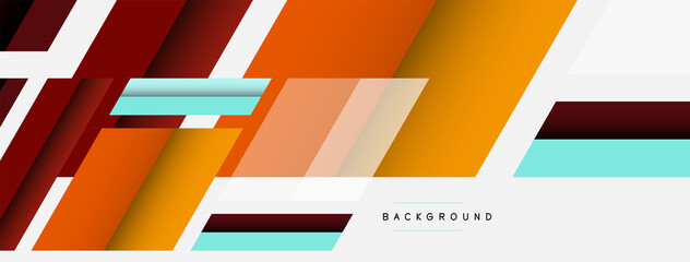 Poster - Background. Geometric diagonal square shapes and lines abstract composition. Vector illustration for wallpaper banner background or landing page