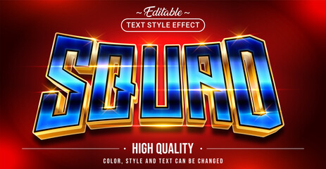 Poster - Editable text style effect - Squad text style theme.