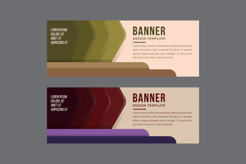 Poster - collection of abstract designs corporate business banner template, horizontal advertising business b
