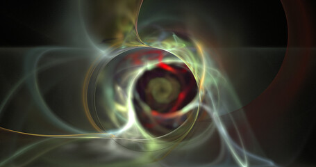 Wall Mural - abstract colorful shapes. fantasy light background. digital fractal art wallpaper. computer art. 3d 