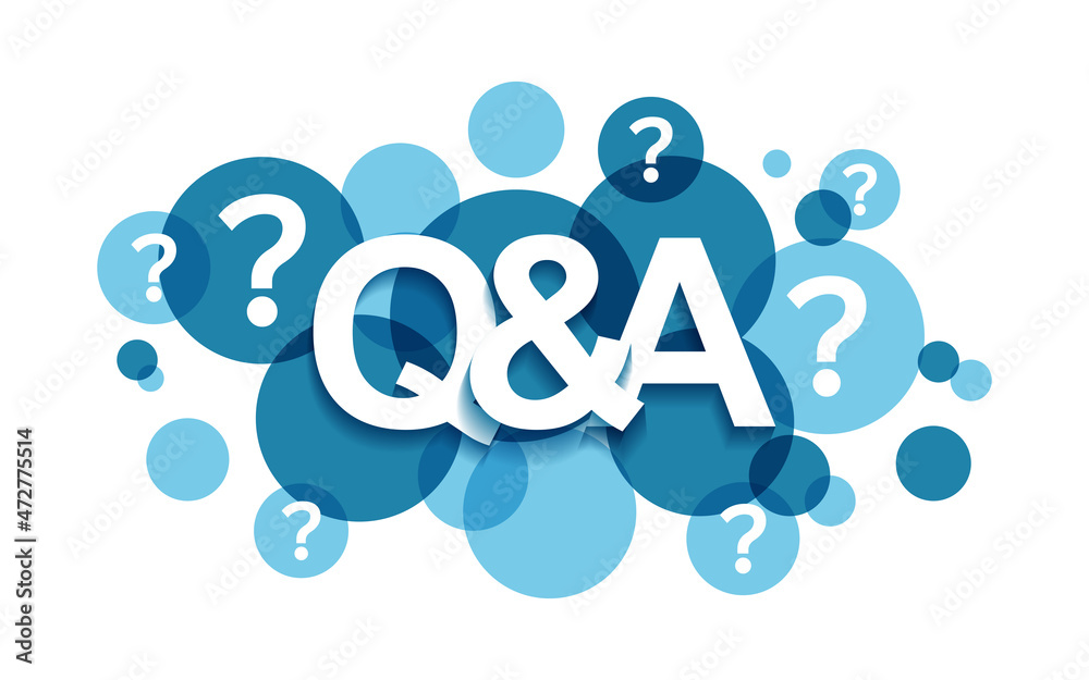 Q&A banner icon in flat style. Question and answer vector illustration ...