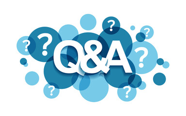 q&a banner icon in flat style. question and answer vector illustration on white isolated background.