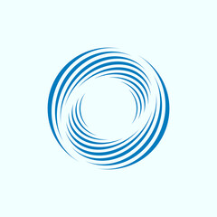 Poster - Abstract blue circle wave design element style for identity, symbol and icons. Vector
