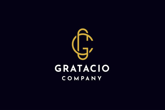 Initials letter GC business and management logo design vector inspiration.