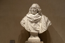 Noble French Man Marble Bust Statue Guillaume De Lamoignon