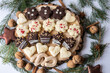 christmas cookie cake platter chocolate
holiday feast sweet dessert nibbling