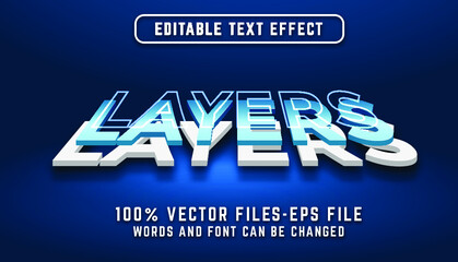 Poster - layers 3d modern text effect. editable text premium vectors
