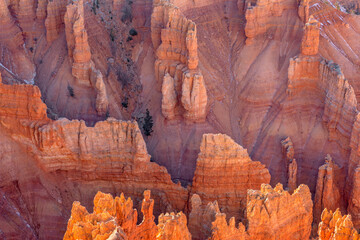 Sticker - USA, Utah. Cedar Breaks National Monument, eroded sandstone formations below Point Supreme on an October evening.