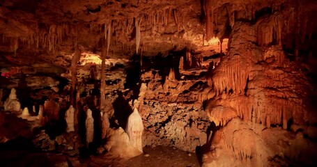 Wall Mural - Interior view of the cave of Inner Space Cavern at Georgetown, Texas