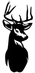 Wall Mural - vector deer head