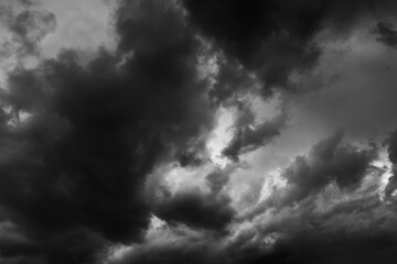 Wall Mural - black stormy clouds