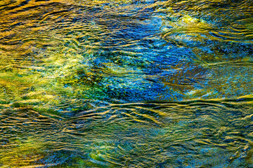 Poster - South Fork Snoqualmie River abstract, North Bend, Washington State.