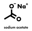 © molekuul.be - Sodium acetate salt, chemical structure. Skeletal formula.