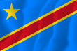 Democratic Republic of the Congo national flag soft waving background illustration
