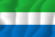 Sierra Leone national flag soft waving background illustration