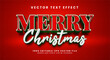 Merry christmas 3D text effect. Editable text style effect suitable for celebrating christmas needs.