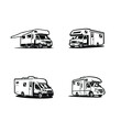 Premium Campervan RV Caravan Motorhome Vector Bundle Set. Best for Camper Van Enthusist Related Business