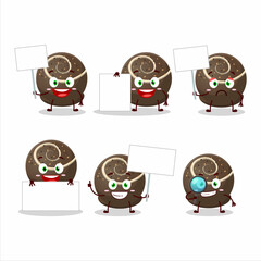 Sticker - Truffle chocolate candy cartoon character bring information board