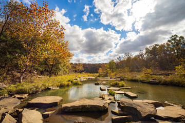 Wall Mural - Fall color of the Osage Hills State Park