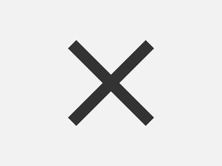 Poster - Close icon vector sign. Cancel symbol web design. Error, denied, avoid or wrong data button.