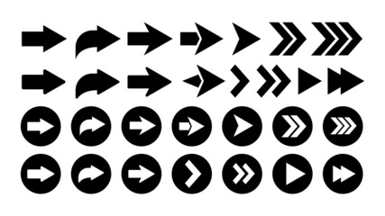 Fototapete - arrows set. arrow icon collection. arrow flat style isolated on white background