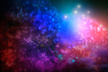 Wall Mural - nebula in outer space, planets and galaxy.