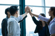 © visoot - Joining Concept,Teamwork Power Successful Meeting Workplace Concept.