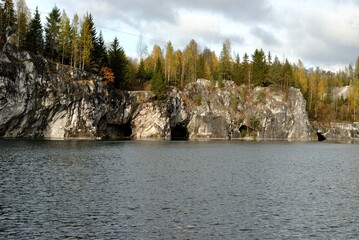 Wall Mural - Autumn trip to Karelia, nature.