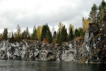 Sticker - Autumn trip to Karelia, nature.