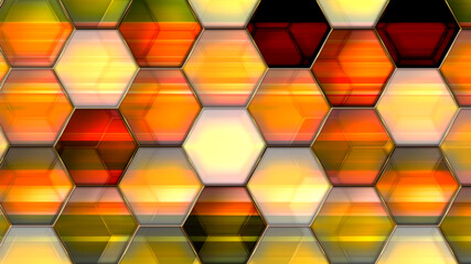 Sticker - glass hexagon. art web pattern.  beautiful colorful background