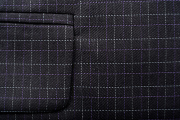 Wall Mural - Pocket in checked suit. Part, element of men's clothing