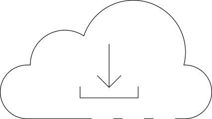 Canvas Print - business icons cloud and download