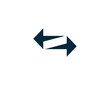 © GlopHetr - Arrow, two way, direction icon. Vector illustration. Flat design.