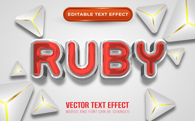 Wall Mural - Ruby editable text effect