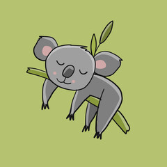 Wall Mural - Little Koala character. Sketch for your design