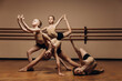 © Кирилл Горшков - image of a group of modern little ballerinas standing in a modern dance pose. Copy space
